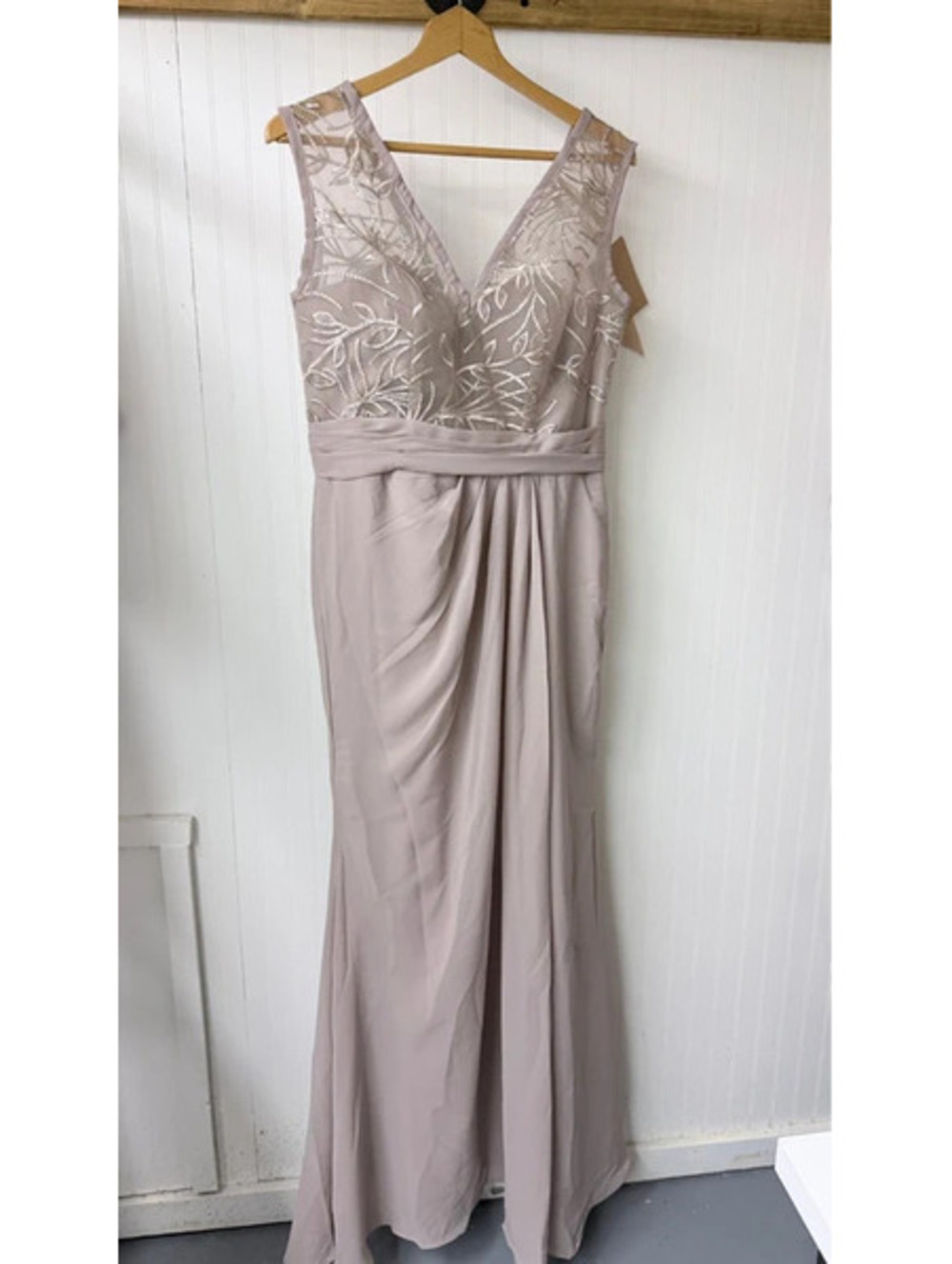 TIANME mother of the bride elegant dress 12 taupe